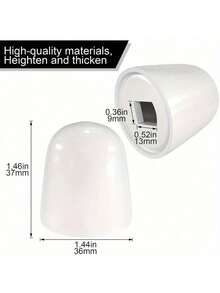 1pc Universal Toilet Bolt Cover, Circular Plastic Push In Toilet Bolt Cover With Additional Washer For Easy Installation, 1.44 Inches High - White - View 7