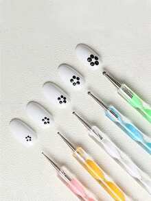 20pcs Nail Art Pen Set, Nail Art Tool Kit, Dotting Pen, Dust Brush, Long Nail Art Pen, Nail Art Drawing Pen, Nail Art Pen Tool Kit, Double-Ended Nail Tool, Lining Pen, Silicone Dotting Pen Tool Set, Home Nail Salon DIY Nail Art Kit - Multicolor - View 3