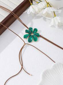 1 件多巴胺彩色花朵吊坠项链，适合女性日常佩戴或送礼 - 花朵吊墜 - 查看 15