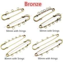 5pcs Craft Safety Pins Brooch Metal Sewing Pins With Loops Sewing Clothes Pins For Tags DIY Handmade Jewelry Making Accessories Findings - Brooch Pins - View 7