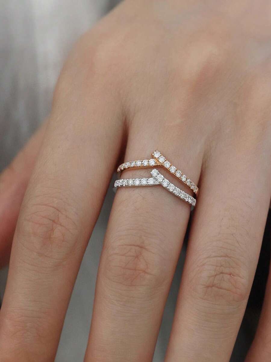 خاتم فضة إسترليني 925 بتصميم بسيط، خاتم مرصع بالكامل بالماس للنساء، مقاسات صغيرة وكبيرة، هدية فاخرة فريدة، مناسب للارتداء اليومي