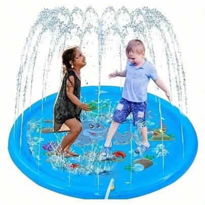 Water Sprinkler For Kids Outside 39" Splash Pad Outdoor Water Toys Pool For Toddlers, Large Splash Play Mat Water Toys Gifts For Boys Girls Baby Dogs