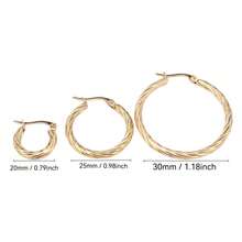 Set de 3 pendientes de aro grandes y exagerados personalizados de acero inoxidable para mujeres, pendientes circulares minimalistas de oro que no se desvanecen