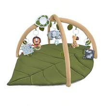 Thick Foldable Green Leaf Forest Pattern Play Mat, Suitable For Infant Crawling, Fitness Frame, Baby Playmat Toy