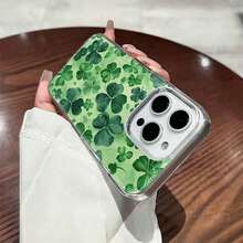Clover Pattern Mobile Phone Case Decorated With Vibrant Green Leaves And Fresh Spring Design Suitable For IPhone 17 16 15 14 13 12 11 Pro Plus Promax Models TPU Material Shockproof Protection It Is A Great Gift For Family Friends Children Birthdays Spring Festival Holidays Boyfriends Girlfriends And Valentine's Day - 無色 - 查看 9