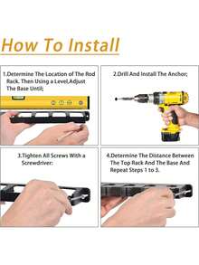 MMSZHL Soporte Horizontal para Cañas de Pescar, Estante de Almacenamiento Negro para 6 Cañas con Protección de Espuma EVA, para Cochera, Barcos y Actividades de Pesca - Negro - Ver 6