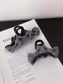 1 Stück koreanische Jeans-Schleife Haarclip, neuer Stil Haarclip, hinten am Kopf, große Haarspange für Mädchen Haarspangen Winter Haarzubehör