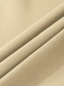 Men's Mountain Print Thermal Lined Drawstring Hoodie With Pockets, Autumn/Winter, Long Sleeve Top - Apricot - View 8