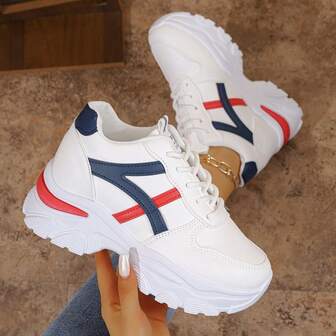 大码女士户外运动鞋，厚底休闲运动鞋，秋冬新品