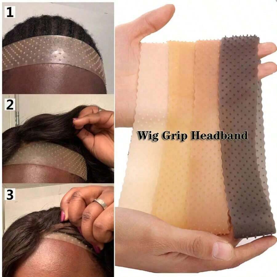 Silicone Headband, Non-Slip Wig Headband - Black - View 1