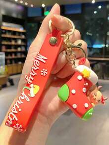 1 Stück - Neue süße Weihnachtsmann Schlüsselanhänger Cartoon Schlüsselanhänger Auto Anhänger Rucksack Hängeaccessoires Kleine Geschenke, Weihnachtsdekoration Geschenke für Menschen Taschenbaumler Auto Lehrer Schwester Geschenkideen