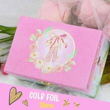 '' Musical Jewelry Box Organizer With Jewelry Set - Pink Purple Spinning Ballerina Theme, Swan Lake Tune - Jewelry Storage And Music Box - giày ba lê màu hồng - Xem 7