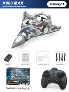 4DRC 全新第六代 K800MAX 遥控无人机，具备 360° 特技翻转和悬停功能 | 配备定高系统 | 新手友好型无人机，带 LED 灯 | USB 充电遥控飞机，是男孩生日、圣诞节、万圣节的理想礼物 - 淺灰色 - 查看 15