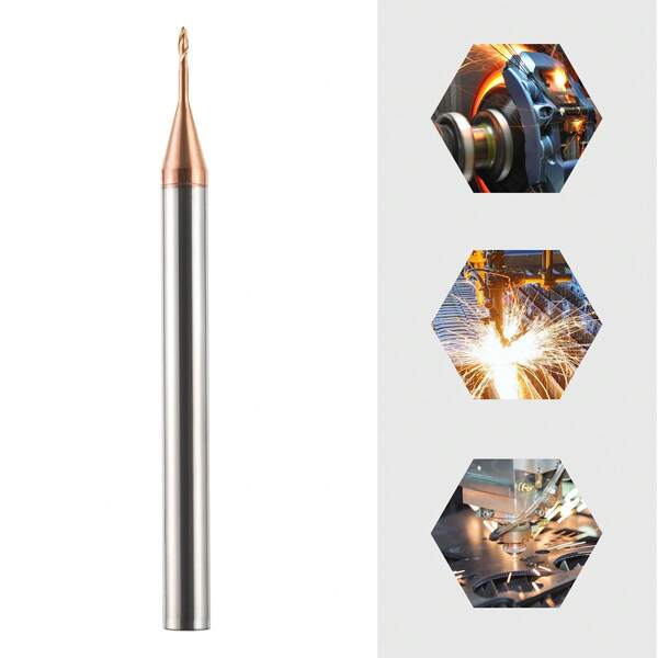 YUNRUX Kugelnase Karbid-Endfräser Cutter Router Bits Doppelte Flute Spiral Fräswerkzeug