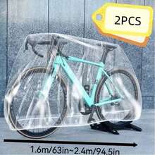 10 st. transparenta vattentäta, UV-resistenta, dammtäta, regntäta heltäckande cykel-/motorcykelskyddsöverdrag, lämpliga för cykling, motorcykelförvaring, perfekt present till cykelentusiaster, modern design, utomhusskydd, vindtäta och regntäta, oumbärliga för cyklister - Multifärgad - Visa 10