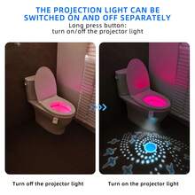1/2 Pcs Toilet Light Toilet Night Light, Toilet Bowl Night Light, Toilet Light With Projector, Motion Sensor Toilet Night Light, For Bathroom Washroom Toilet Lighting - Đèn nhà vệ sinh - Xem 5