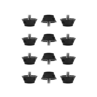 Carta Sport Rubber Football Studs (Pack Of 12) (Black/Silver) - 100% Mixed - (CS113)