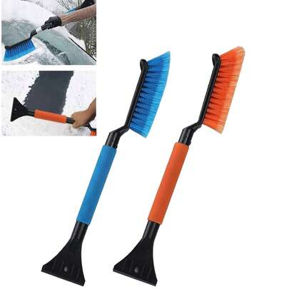 冰铲和雪刷，除雪车刷，汽车挡风玻璃除雪器，除雪工具车刷，符合人体工程学的舒适泡沫手柄，适用于汽车、卡车、SUV
