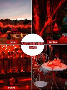 1 pieza Guirnalda de Luces Solares para Exteriores - 300/200/150/100/50 LED, Luces de Hadas Solares de Alambre de Cobre, IP65 Impermeable, 8 Modos de Iluminación, Adecuado para Jardín, Terraza, Boda, Acampada, Fiesta, Patio, Decoración de Árbol de Navidad, Navidad, Halloween, Luces de Decoración para el Día de San Valentín (Blanco Cálido/Blanco/Color/Azul/Rosa/Rojo)