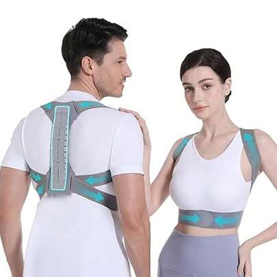 1 chiếc đai lưng trên dành cho nam và nữ, tư thế duỗi thẳng lưng cho nam nữ, hỗ trợ vai, cổ và cột sống cho người gù lưng.