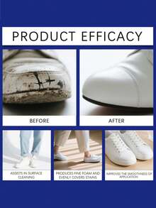 1 pieza Limpiador de zapatos blanco Jakehoe es un agente de limpieza de zapatos portátil, de espuma sin agua, que elimina suavemente las manchas