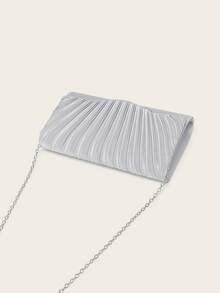 时尚优雅的褶皱缎面手拿包