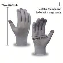 男女款非针织薄防滑手套，透气轻便四季驾驶和骑行手套，柔软弹力面料全指手套，硅胶握把，舒适防滑运动手套，适合户外跑步、徒步旅行、驾驶、健身和日常使用 - 彩色 - 查看 9