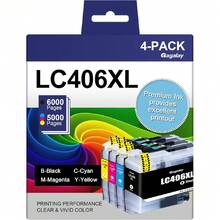 Gagalay LC406XL Ink Cartridges For Brother Printer Replacement For Brother LC406 Ink Cartridges Work For MFC-J4335DW MFC-J5855DW MFC-J6555DW Printers, X-Large Capacity, Black Color,23715262 - 米色 - 查看 1