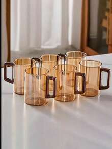 1pc High-Capacity, Stylish, Heat-Resistant Glass Water Pitcher, Transparent Borosilicate Cold Water Carafe - Multicolor - View 5