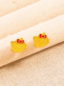 Sanrio A Cute, Fashionable And Versatile HelloKitty Alloy Earring From The Sanrio Series