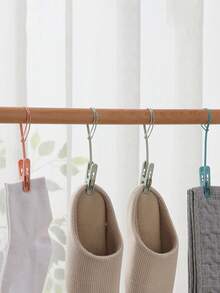 Windproof Multi-Purpose Drying Clips With Rope Handles - Plastic Clothespins For Hanging Towels, Socks, And Laundry - Ideal For Home And Travel Use, Travel Laundry Solution,Durable Plastic, Laundry Accessories,Bathroom & Use ﻿ - Multicolor - View 6