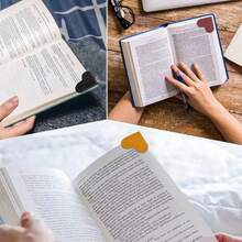 1/4/8/12 Pcs 1 Set, Leather Heart Shaped Bookmarks, Book Lover Book Accessory, Bookmarks For Women, Book Lover Bookmarks, Suitable For Women And Book Lovers, Cute Handmade Book Gift Accessory, Random Color, Valentine's Day Gift