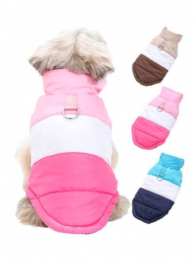 Warm & Comfortable Dog Winter Jacket, Thick Dog Coat With Buttons, Suitable For Short Trips And Walking, Fits Small To Medium Dogs