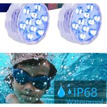 8Led Swimming Pool Light Remote Control RGB Dive Fish Light LED Underwater Lamp Portable Battery Operated For Vase Aquarium - Lamp 4 Controller 2 - View 9