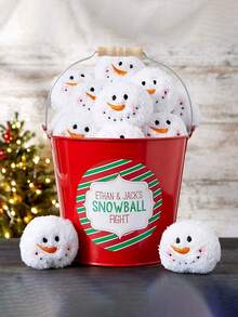 10pcs/5pcs - Christmas Snowball Christmas Snowball Fight Is Used In Snowball Fight Games And Holiday Decorations,Suitable For Winter, Christmas, Indoor Fun Activities Christmas Party Decorations,(Does Not Include The Main Picture Bucket) Christmas Decorations Home Christmas Gifts Christmas Decor