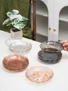 Plastic PET Material, Durable And Shatter-Resistant, Home Bone Dish, Tabletop Trash Storage Tray, Suitable For Desserts, Snacks, Candies, Bread, Cakes, Breakfast, Suitable For Various Holidays, Festivals, Weddings, Parties, Dinners, Suitable For Daily Home Use, Suitable For Desktop Decoration, Organization, Storage, Reusable - Flower Type - View 7