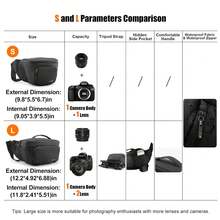 Bolsa de cintura para hombres. Nueva bolsa de cintura para fotografía con asa suave, bolsa de cámara multifuncional de un solo hombro, bolsa de cámara digital resistente al agua y al desgaste. Material y película