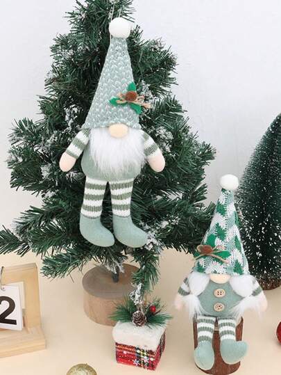 1-Piece New Christmas Doll Decorative Pendant - Available In Men's And Women's Styles, High End Knitted Sharp Hat Long Leg Dwarf Pendant Decorative Supplies, Suitable For Christmas Home Decoration, Christmas Tree Pendant, Theme Party Decoration, Christmas Gifts