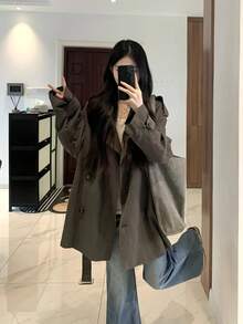Women Trench Coats - Picture Color - View 2