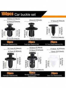 100 Pieces Of General Motors Plastic Fastener Clips - General Motors' Replacement Push Pin Rivets, Suitable For Internal Panels/Bumpers/Grilles/Luggage Linings, Easy To Install Body Clip Combination Kit, Durable Plastic Anti Fracture, Essential For Car Maintenance/Replacement | Automotive Fastener Clip Kit Suitable For Various Sedans, Motorcycles, SUVs - Multicolor - View 6