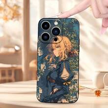 Funda para  Diseño de Violet's Evergarden, Resistente a Impactos con Protector de Lente, TPU Negro, Adecuada para Modelos de  11/12/13/14/15/16 Pro Max, Unisex. - Mezcla de colores - Ver 7