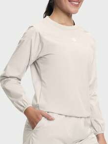 HOTSUIT Sauna Jackets Women Sweat Suits Sauna Shirt Gym Shirt Workout Sauna Suit Sport Top Gym Top Gym Clothes Gym Wear Sports Wear Sauna Suit Sauna Top, Valentine Gift - Khaki - View 7