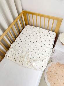 1pc Plush Dotted Baby Crib Sheet, Newborn Animal Print Fitted Crib Mattress Cover, Cute Bedding For Children Room, Machine Washable, 60x120cm - Multicolor - View 11