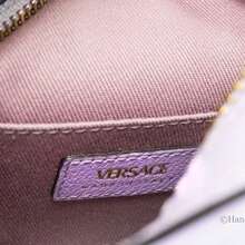 Versace Round Disco Lilac Pebbled Leather Camera Case Crossbody Bag Purse - 紫丁香色 - 查看 3