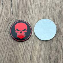 4pcs Skull Head Car Wheel Hub Center Caps, 3D Car Wheel Hub Emblem Sticker Covers 56mm