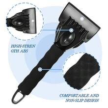 Car Windshield Ice Scraper Mitt Waterproof Snow Shovel Brush With Warm Gloves Scratch-Free Snow Removal Tools For Car Cleaning