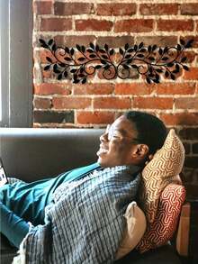 2 Pack Black Metal Leaf Wall Art Hanging - Botanical Wall Decor For Living Room, Bedroom, Farmhouse & Boho Style, Aesthetic Plant Lover Gift, Housewarming Gift - 彩色 - 查看 4