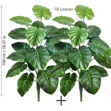 Lá hoa loa kèn/lá táo nhân tạo chất lượng cao, lá Monstera, kích thước 60-130cm/51.1in, cây cảnh sống động như thật, thích hợp trang trí nhà cửa, văn phòng trong dịp lễ. - Màu xanh Ô liu - Xem 17