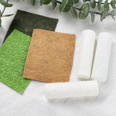 Blatt-Textur Roller - Tropisches botanisches Polymer-Ton-Werkzeug, manueller Handroller für Schmuckherstellung, Ohrringherstellung, DIY-Basteleien