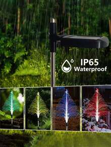 2/3/4pcs Solar Garden Lights, Outdoor LED Waterproof Jellyfish Fiber Optic Lamps, Garden Lawn Lights, For Garden Atmosphere Decoration, Home Decor/Garden Decor, Yard Decoration, Christmas Decoration, Party Gifts